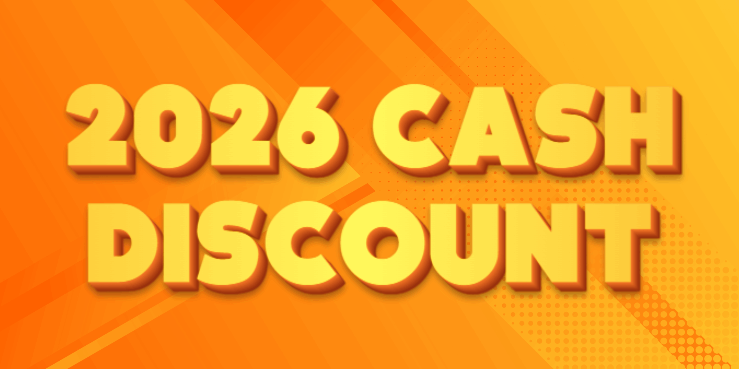 Cash Discount Banner